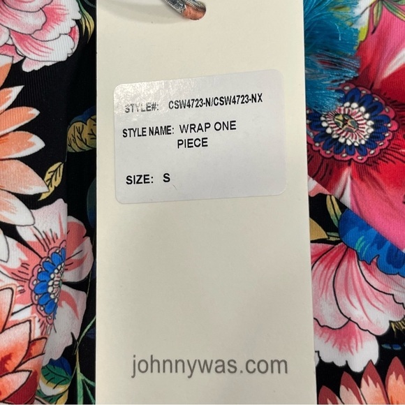 Johnny Was Floral Mirror & Evening Palace Wrap One Piece Swimsuit Sm - Picture 9 of 13